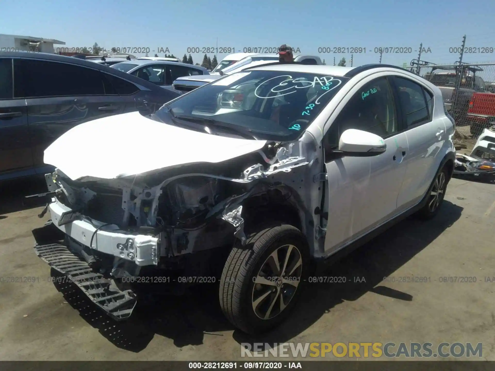 14 Photograph of a damaged car JTDKDTB39K1621031 TOYOTA PRIUS C 2019