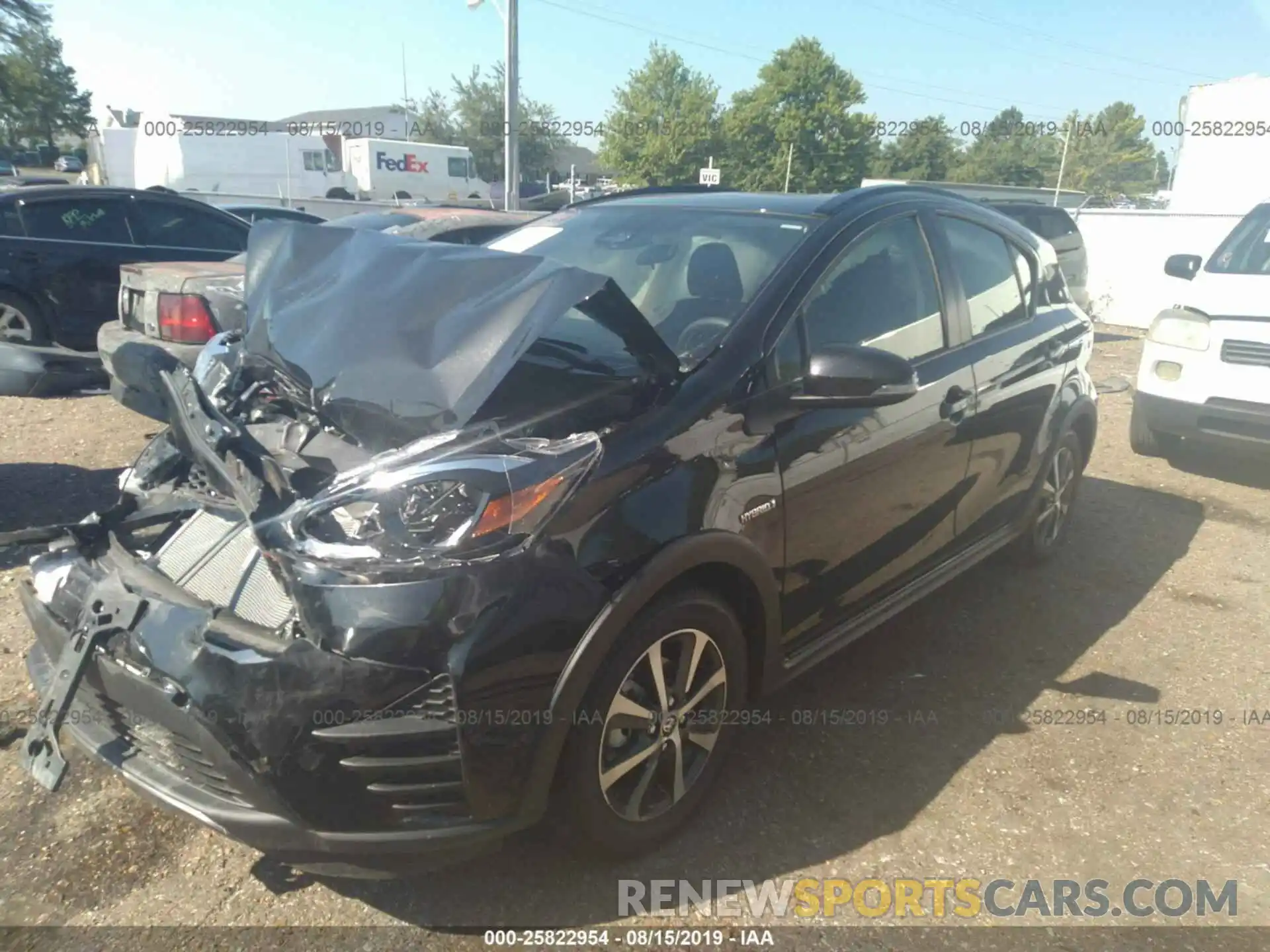 2 Photograph of a damaged car JTDKDTB3XK1620843 TOYOTA PRIUS C 2019