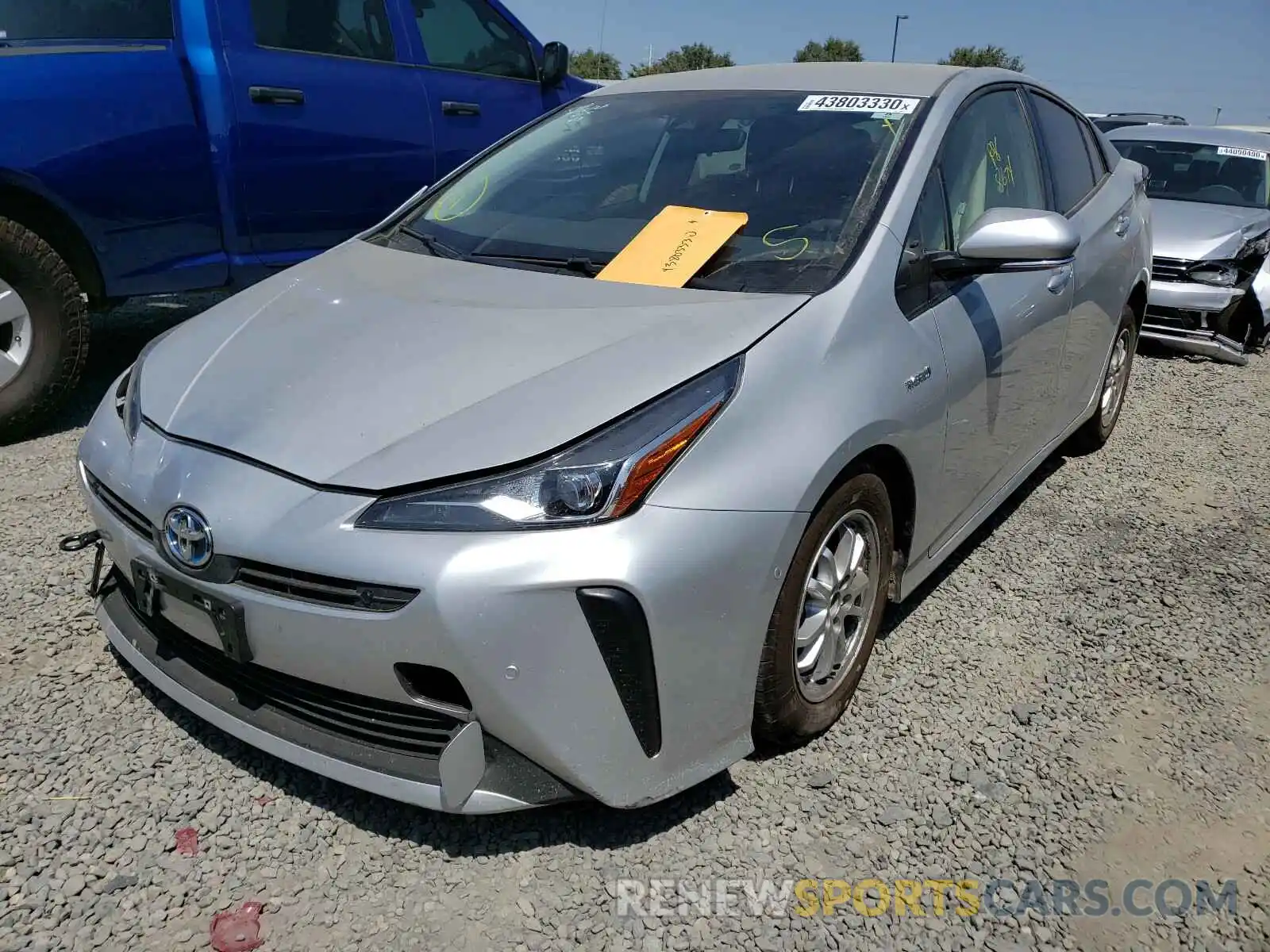 2 Photograph of a damaged car JTDKARFU0L3105158 TOYOTA PRIUS L 2020