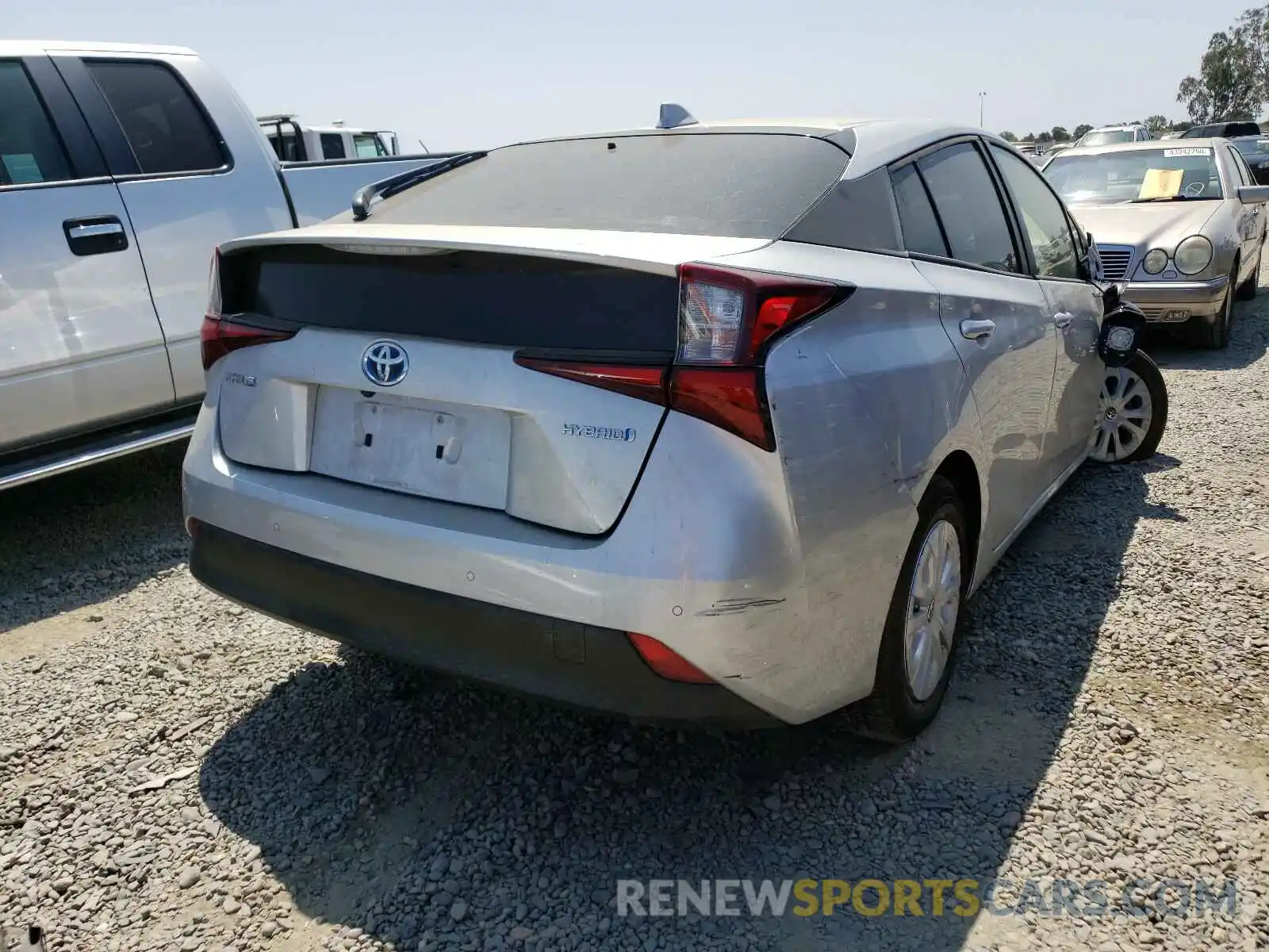 4 Photograph of a damaged car JTDKARFU0L3105158 TOYOTA PRIUS L 2020