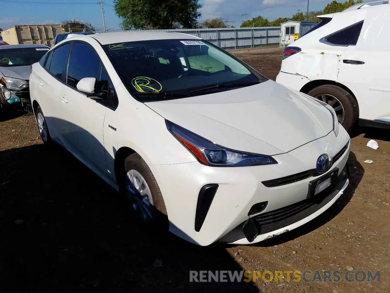 1 Photograph of a damaged car JTDKARFU3L3111794 TOYOTA PRIUS L 2020