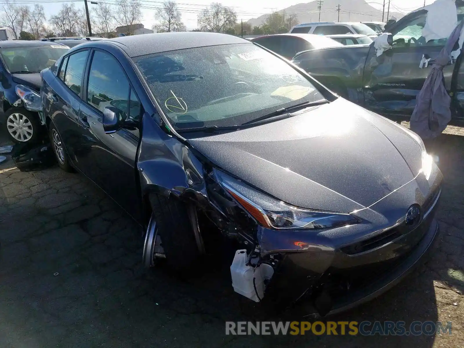 1 Photograph of a damaged car JTDKARFU4L3105695 TOYOTA PRIUS L 2020