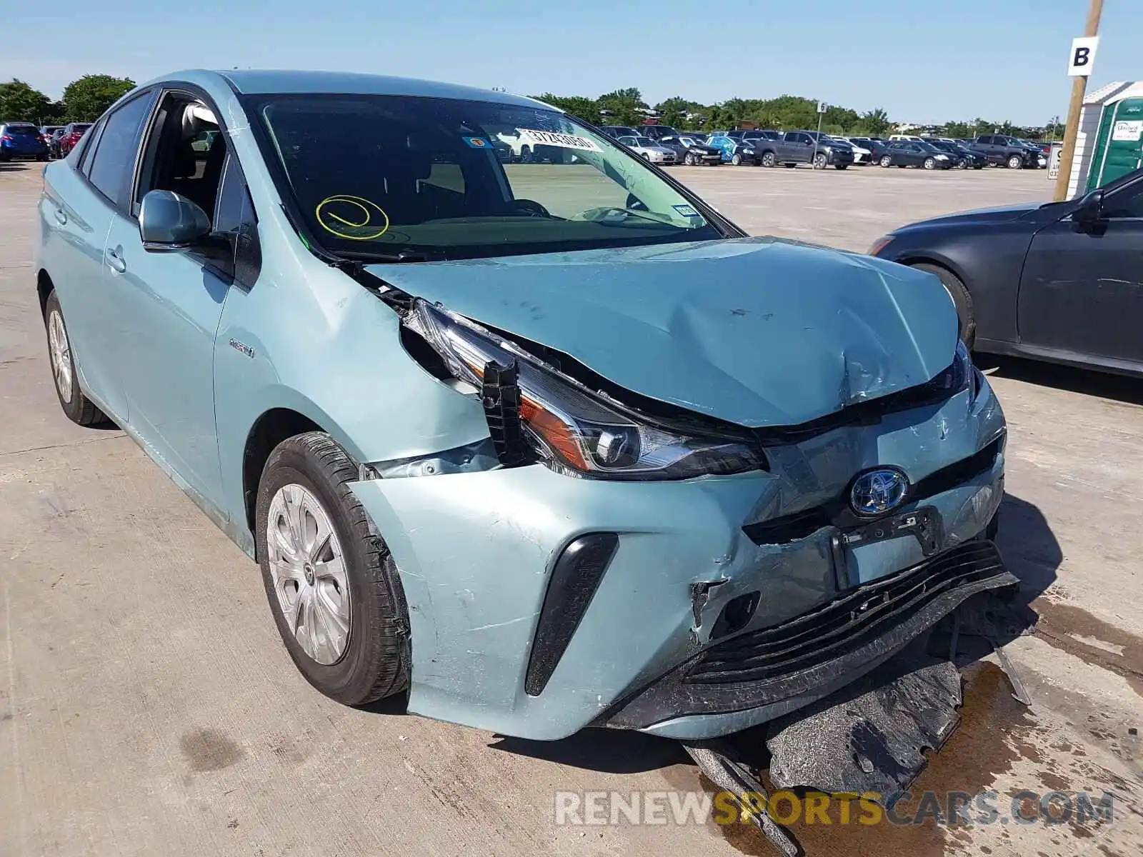 1 Photograph of a damaged car JTDKARFU5L3107441 TOYOTA PRIUS L 2020