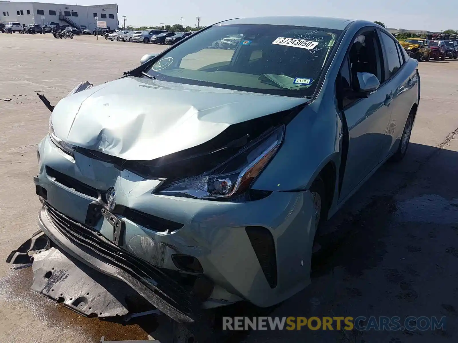 2 Photograph of a damaged car JTDKARFU5L3107441 TOYOTA PRIUS L 2020