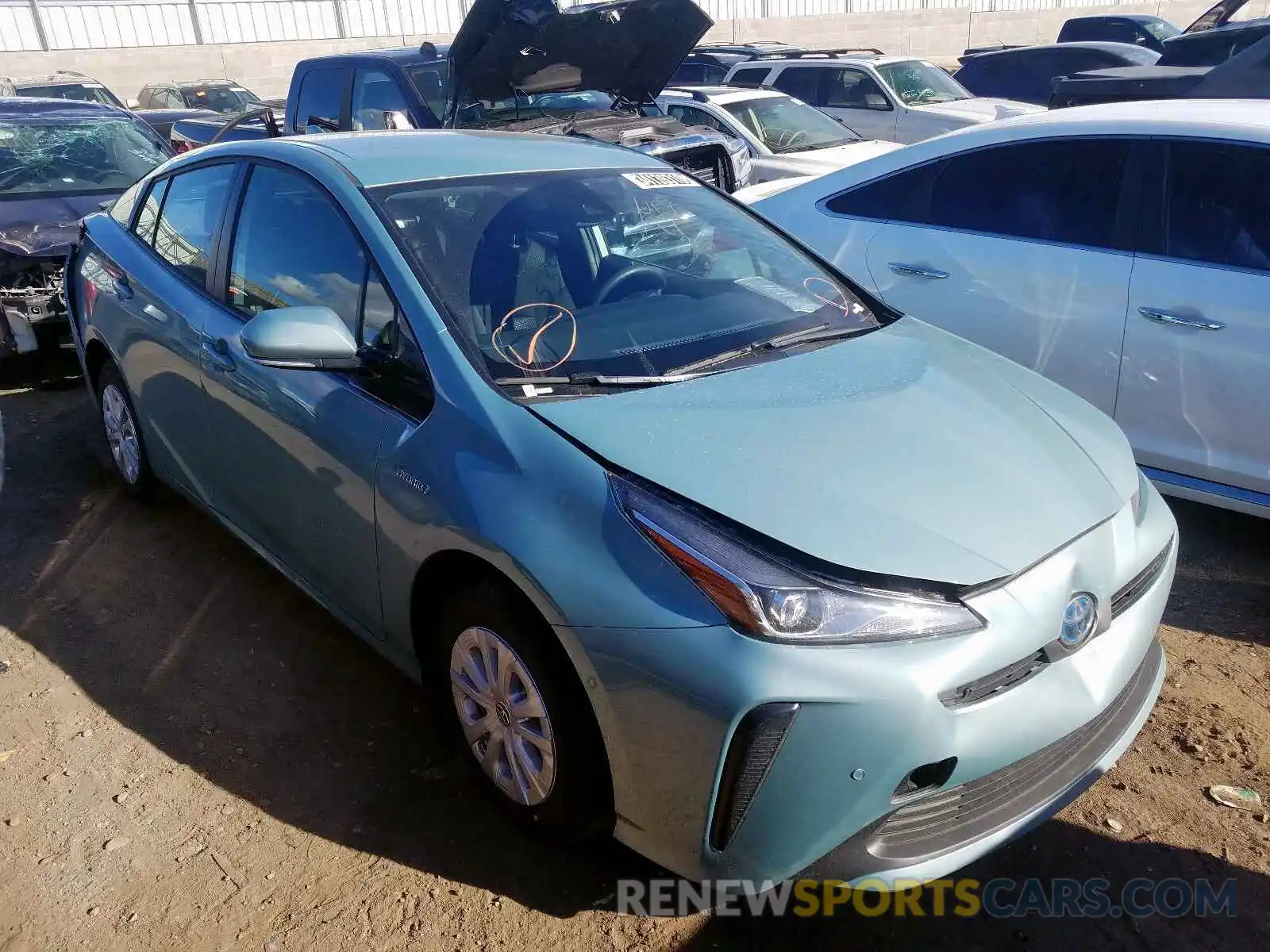 1 Photograph of a damaged car JTDKARFU6L3111563 TOYOTA PRIUS L 2020