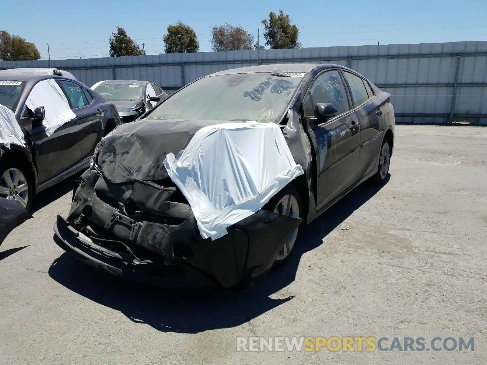 2 Photograph of a damaged car JTDKARFU7L3111913 TOYOTA PRIUS L 2020