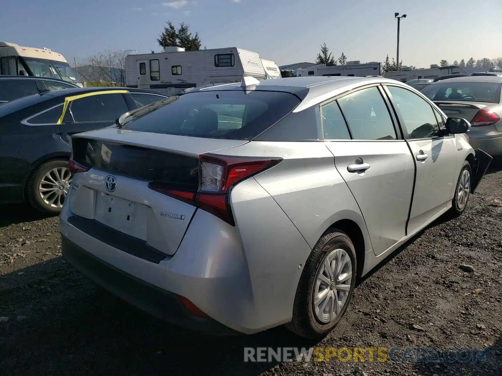 4 Photograph of a damaged car JTDKARFU7L3123849 TOYOTA PRIUS L 2020