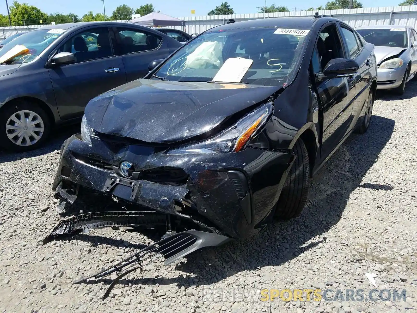 2 Photograph of a damaged car JTDKARFU8L3112147 TOYOTA PRIUS L 2020