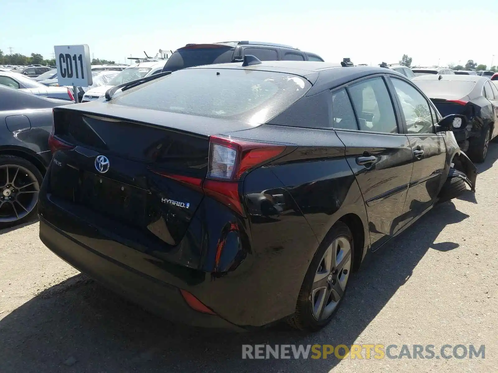 4 Photograph of a damaged car JTDKARFU8L3112147 TOYOTA PRIUS L 2020