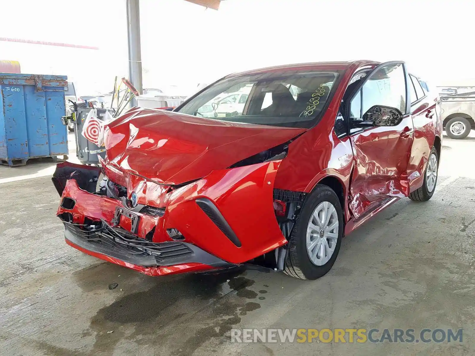 2 Photograph of a damaged car JTDKARFU9L3103456 TOYOTA PRIUS L 2020