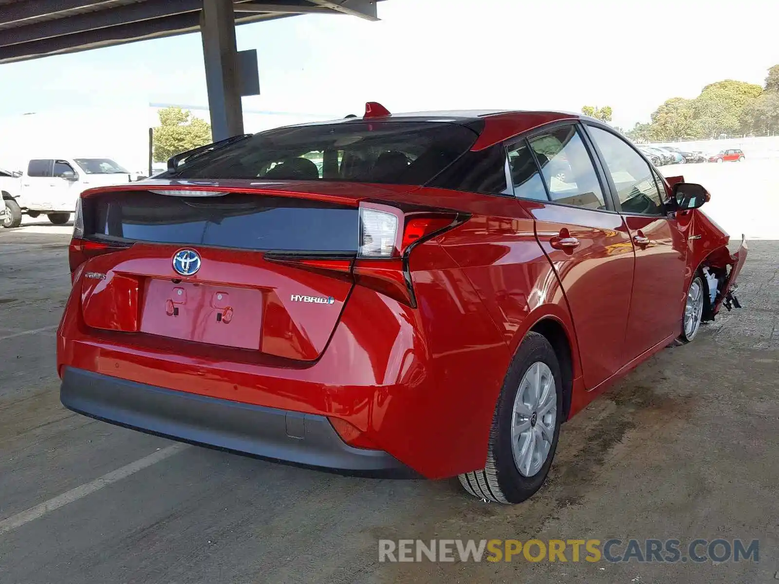 4 Photograph of a damaged car JTDKARFU9L3103456 TOYOTA PRIUS L 2020