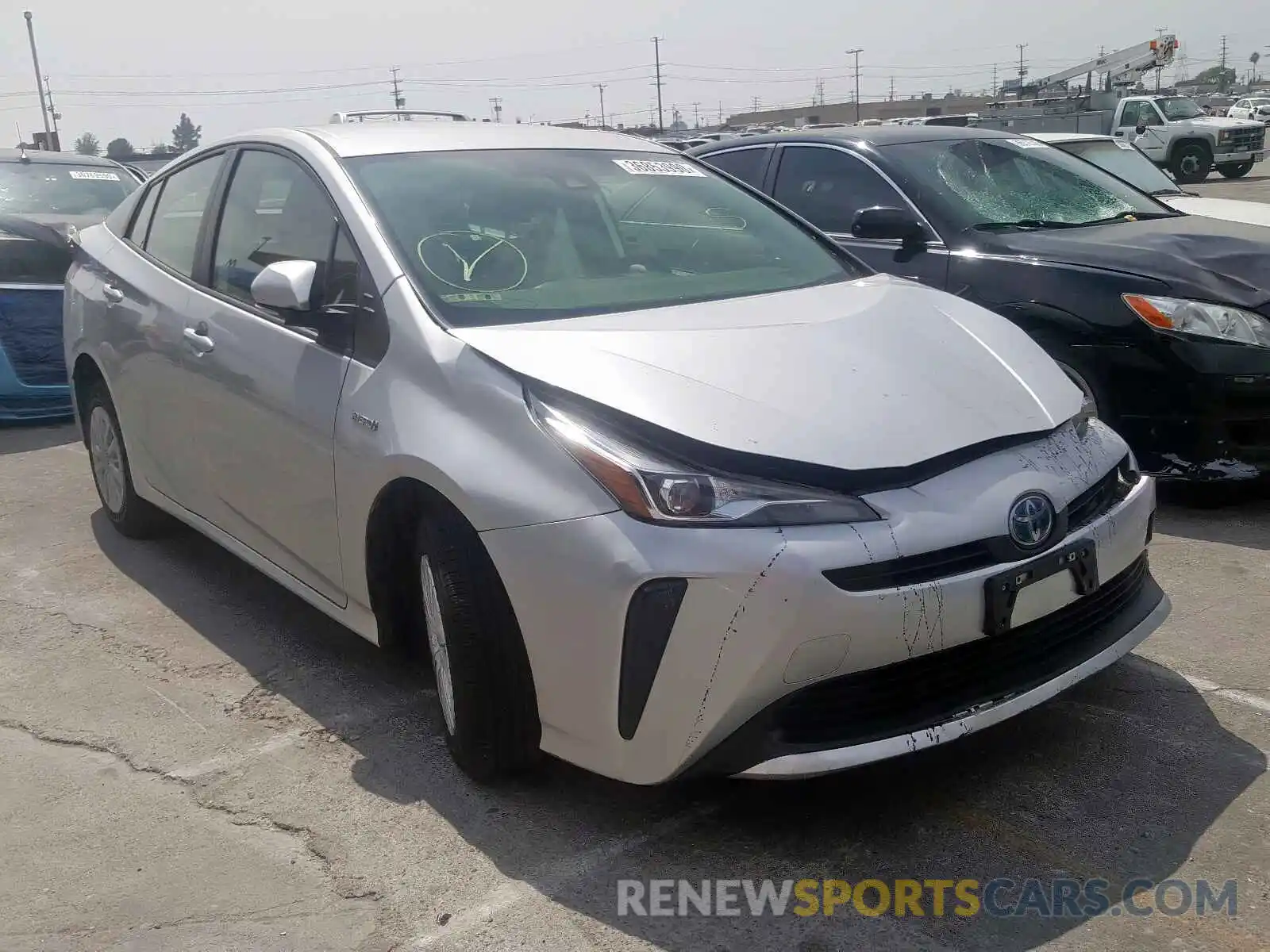 1 Photograph of a damaged car JTDKARFUXL3103448 TOYOTA PRIUS L 2020