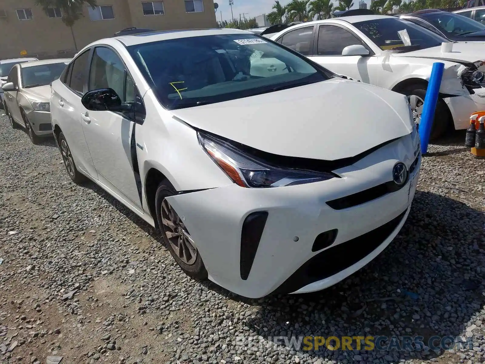 1 Photograph of a damaged car JTDKARFUXL3108228 TOYOTA PRIUS L 2020