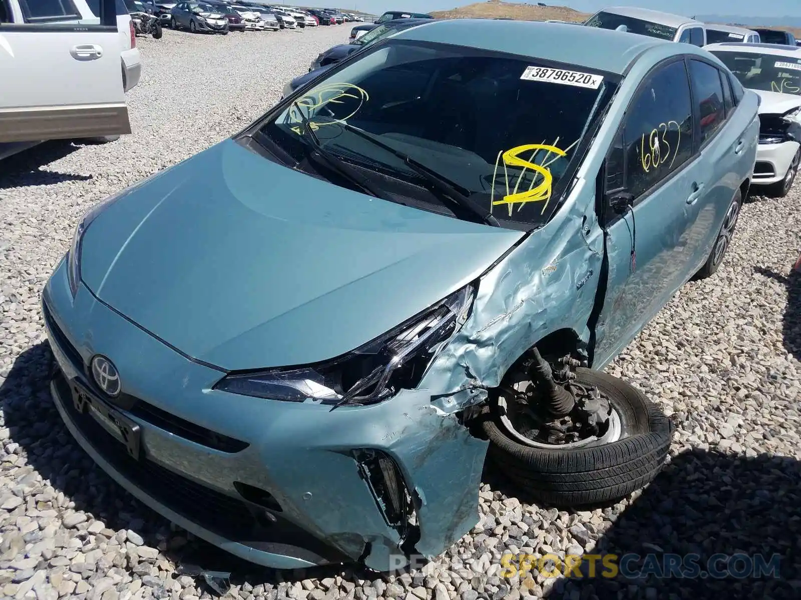 2 Photograph of a damaged car JTDL9RFU4L3014424 TOYOTA PRIUS LE 2020