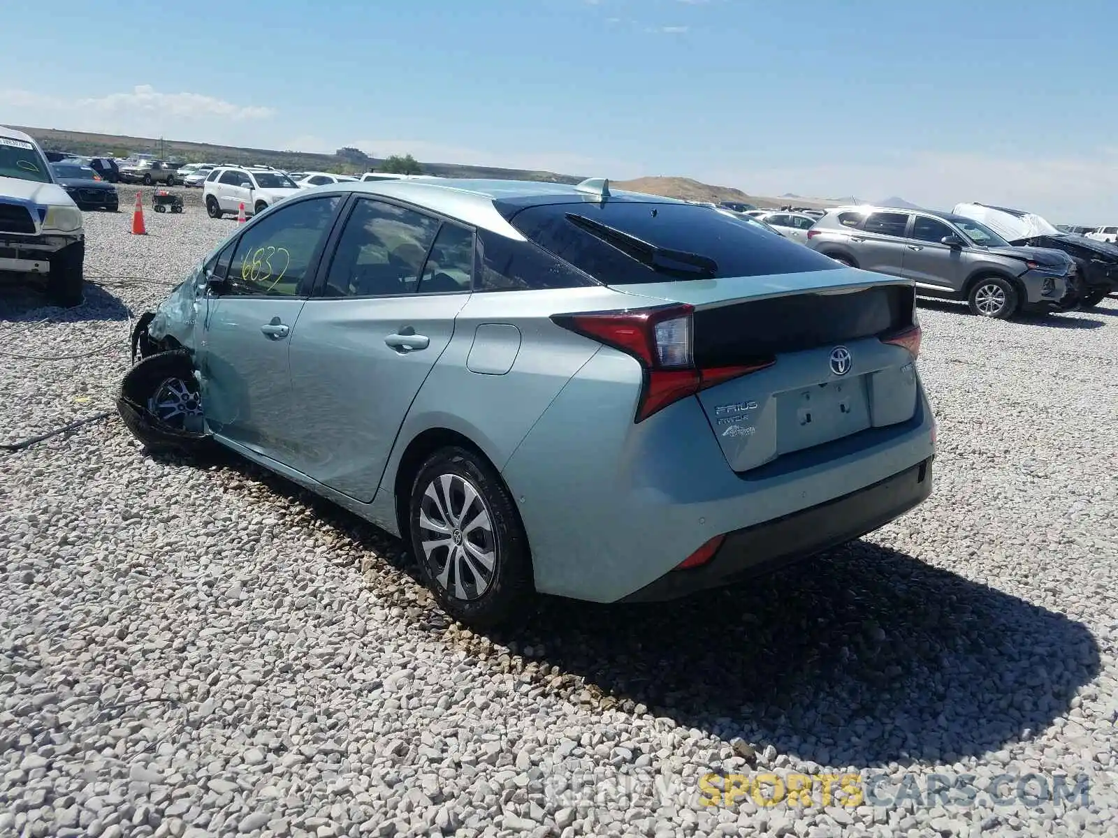 3 Photograph of a damaged car JTDL9RFU4L3014424 TOYOTA PRIUS LE 2020