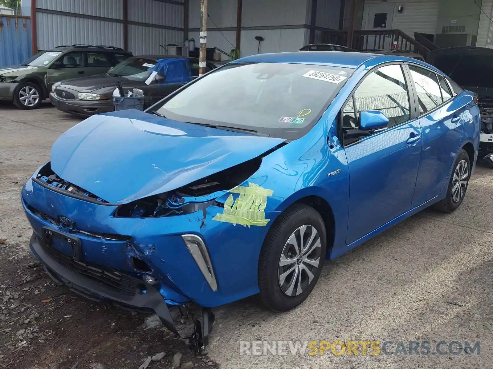 2 Photograph of a damaged car JTDL9RFU4L3017128 TOYOTA PRIUS LE 2020