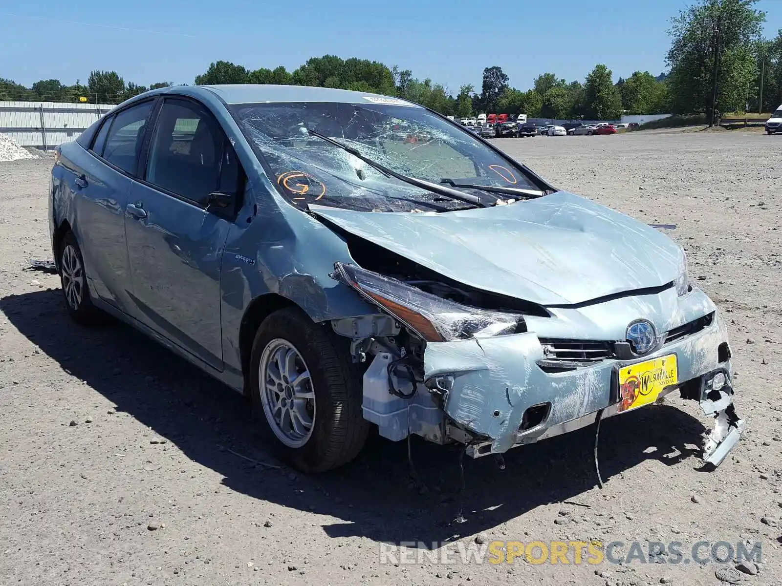 1 Photograph of a damaged car JTDL9RFU9L3018887 TOYOTA PRIUS LE 2020