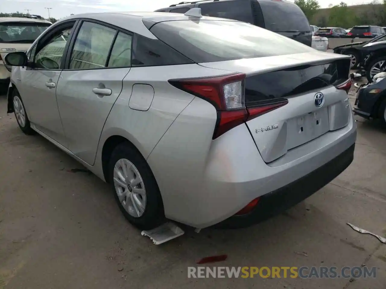 3 Photograph of a damaged car JTDKAMFU0N3160103 TOYOTA PRIUS NIGH 2022