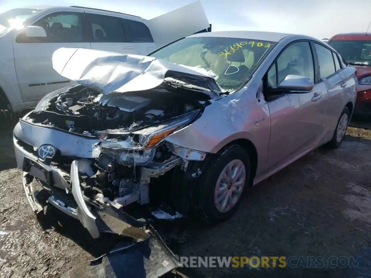 2 Photograph of a damaged car JTDKAMFU0N3160571 TOYOTA PRIUS NIGH 2022