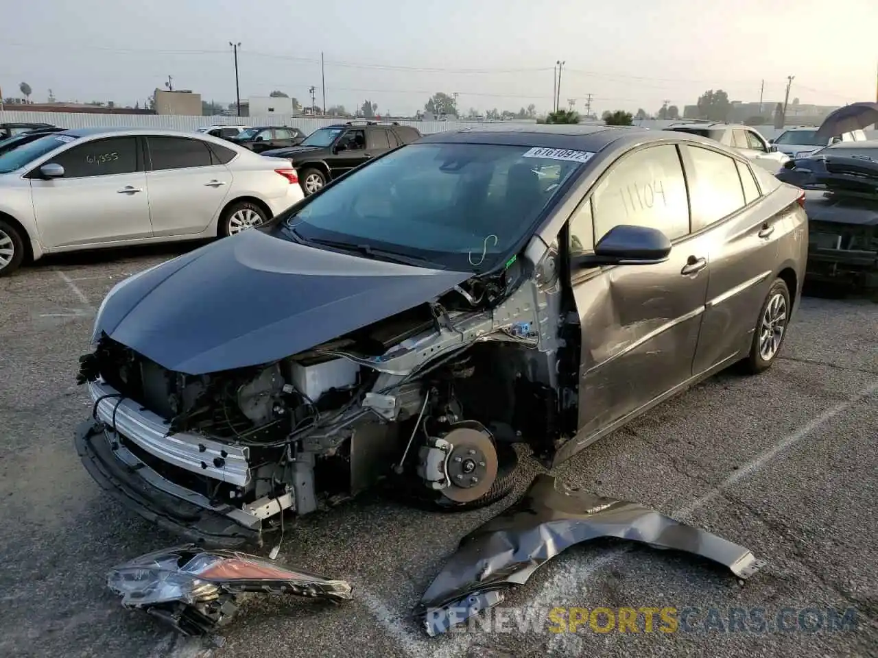 2 Photograph of a damaged car JTDKAMFU0N3160683 TOYOTA PRIUS NIGH 2022