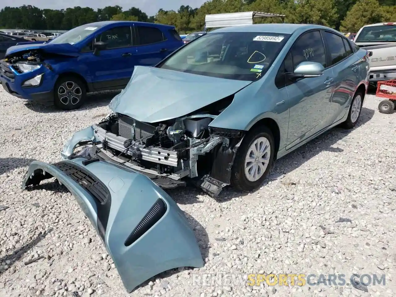 2 Photograph of a damaged car JTDKAMFU0N3164605 TOYOTA PRIUS NIGH 2022