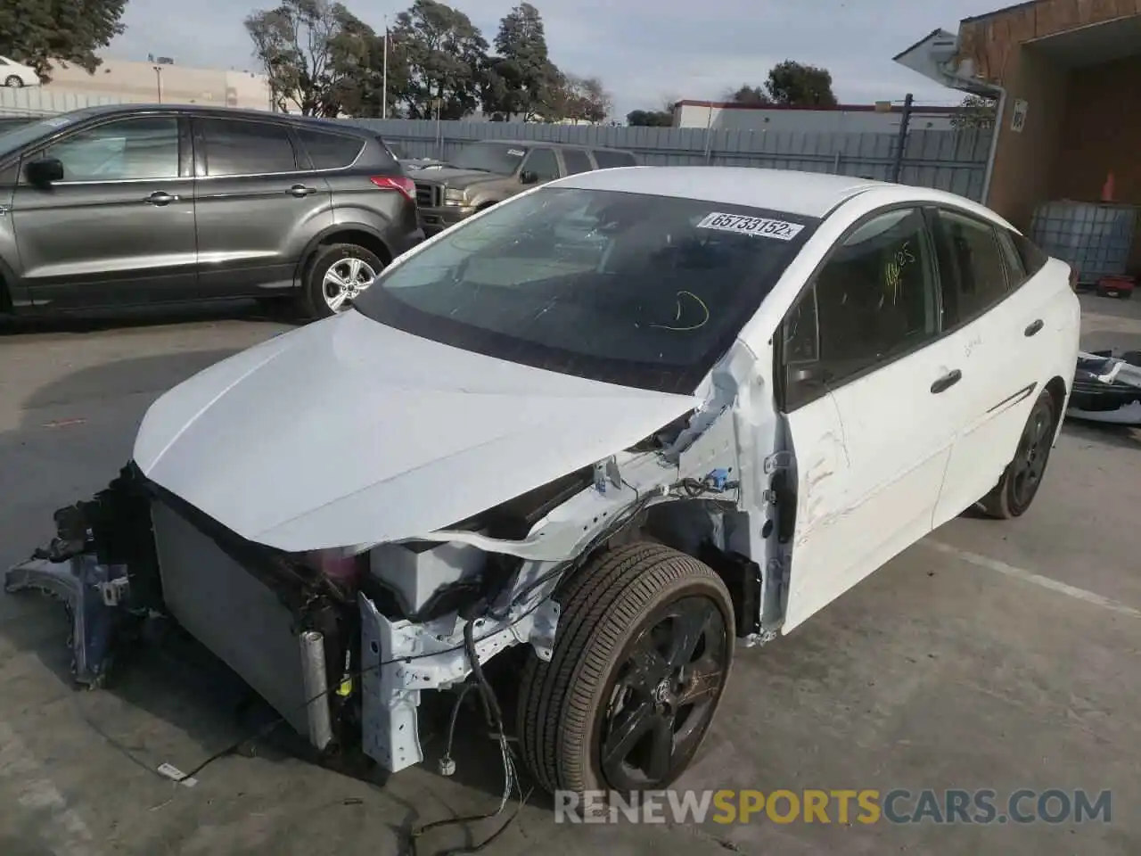 2 Photograph of a damaged car JTDKAMFU0N3172395 TOYOTA PRIUS NIGH 2022