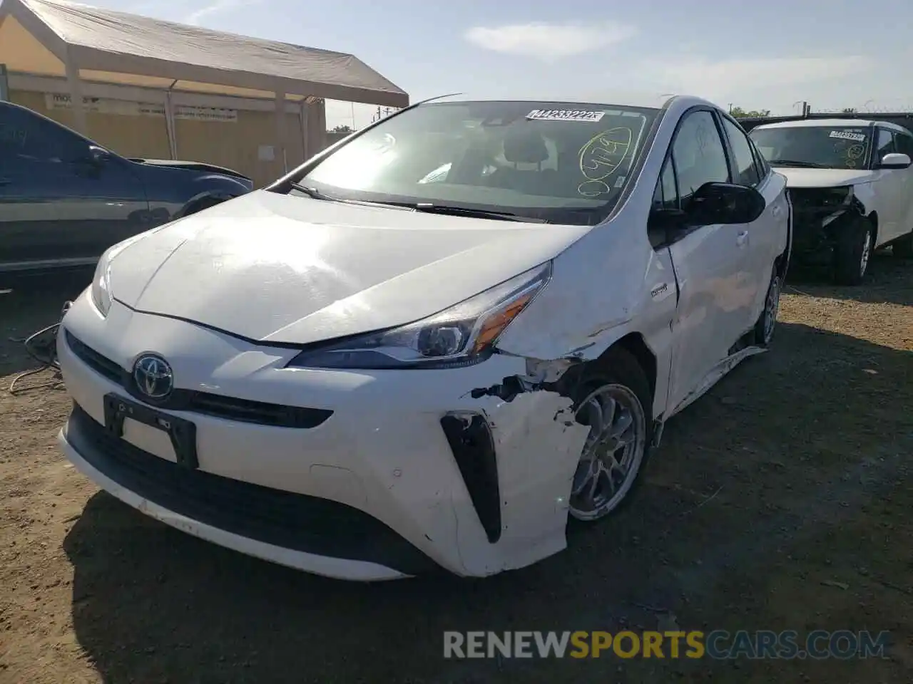 2 Photograph of a damaged car JTDKAMFU1N3157792 TOYOTA PRIUS NIGH 2022