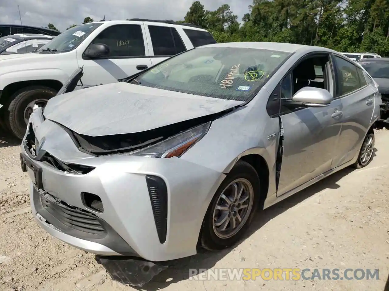 2 Photograph of a damaged car JTDKAMFU1N3160773 TOYOTA PRIUS NIGH 2022