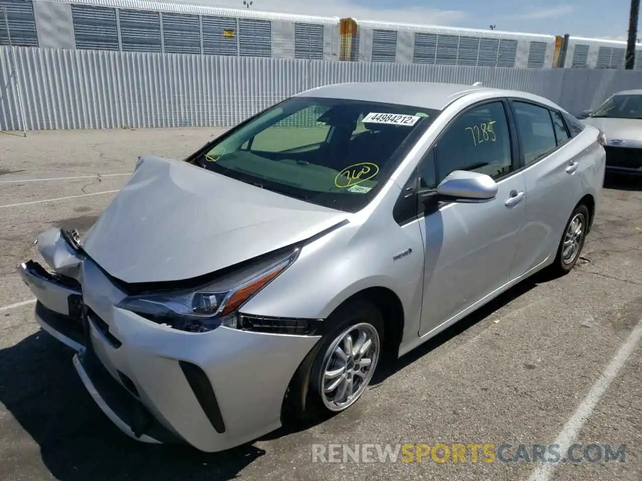 2 Photograph of a damaged car JTDKAMFU2N3161348 TOYOTA PRIUS NIGH 2022