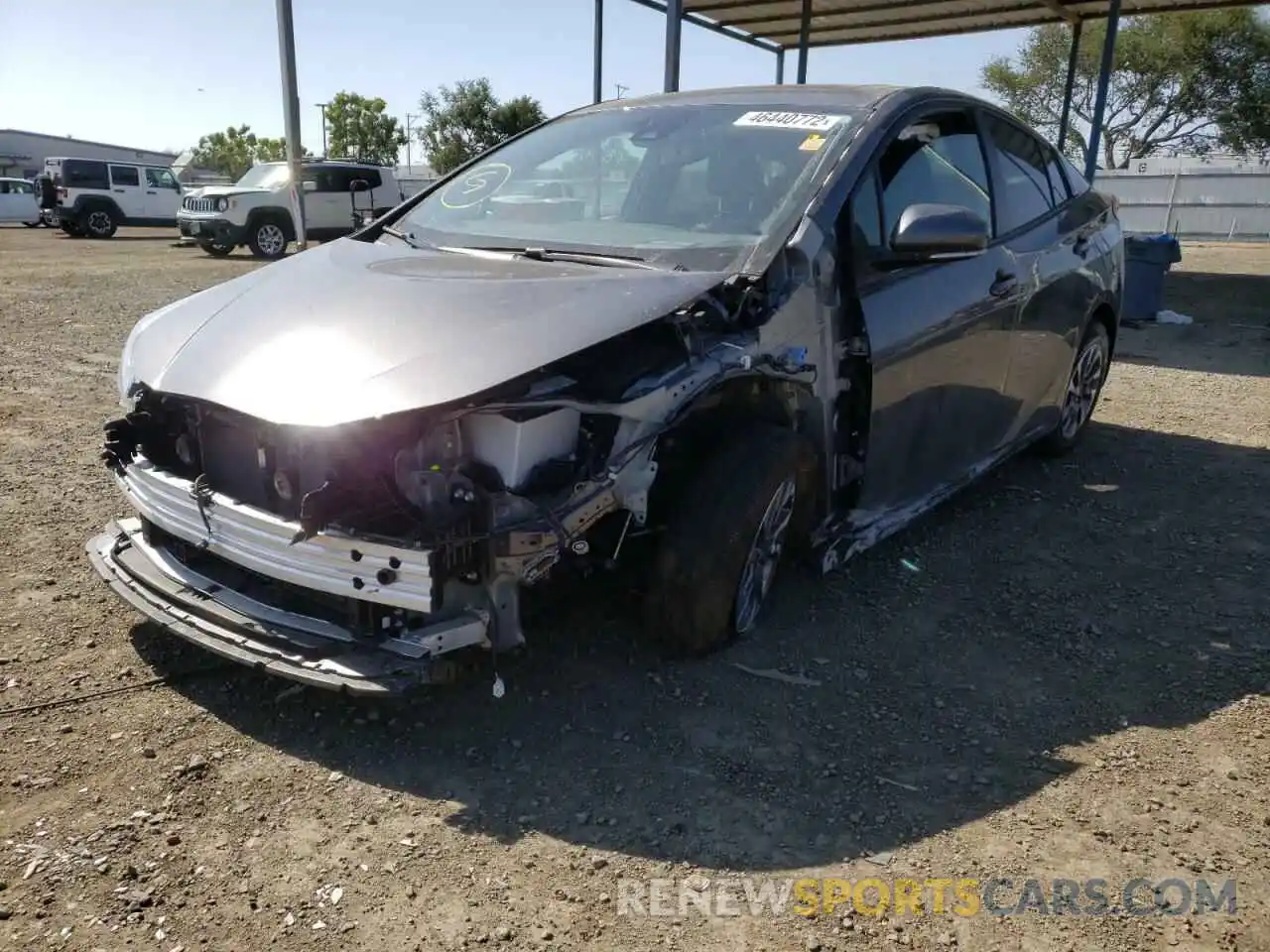 2 Photograph of a damaged car JTDKAMFU3N3157860 TOYOTA PRIUS NIGH 2022