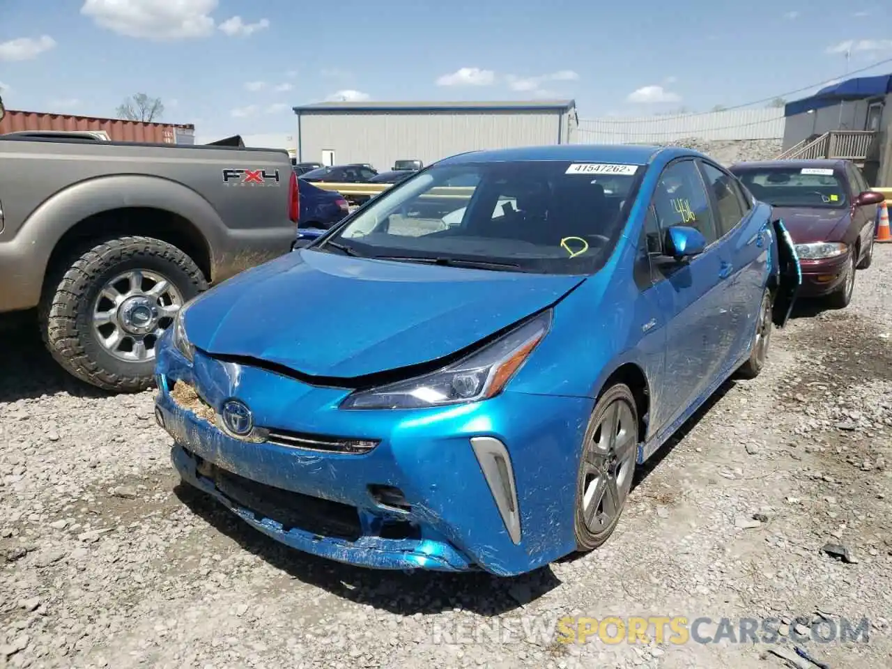 2 Photograph of a damaged car JTDKAMFU3N3166445 TOYOTA PRIUS NIGH 2022