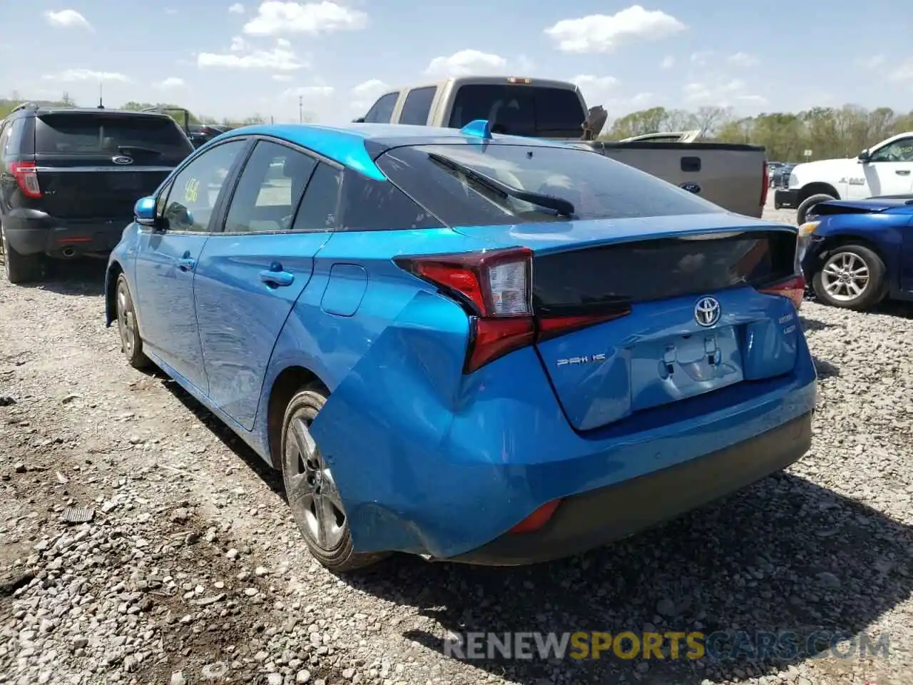 3 Photograph of a damaged car JTDKAMFU3N3166445 TOYOTA PRIUS NIGH 2022