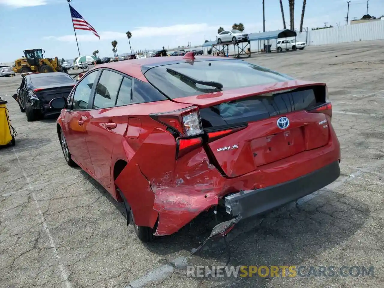 3 Photograph of a damaged car JTDKAMFU4N3164462 TOYOTA PRIUS NIGH 2022