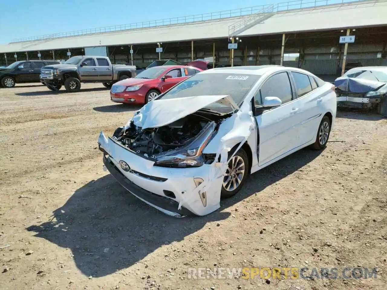 2 Photograph of a damaged car JTDKAMFU4N3166776 TOYOTA PRIUS NIGH 2022