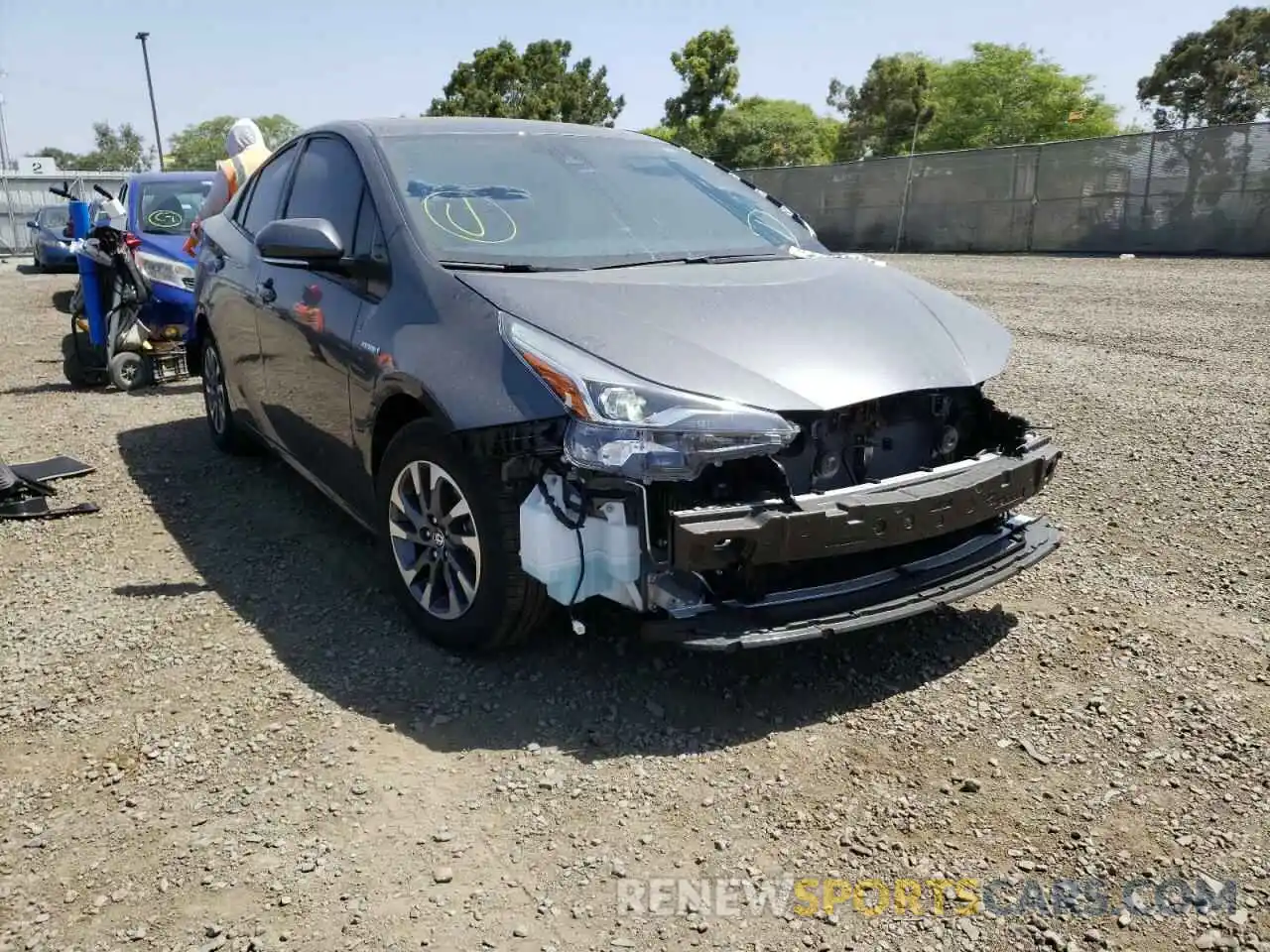 1 Photograph of a damaged car JTDKAMFU5N3156774 TOYOTA PRIUS NIGH 2022