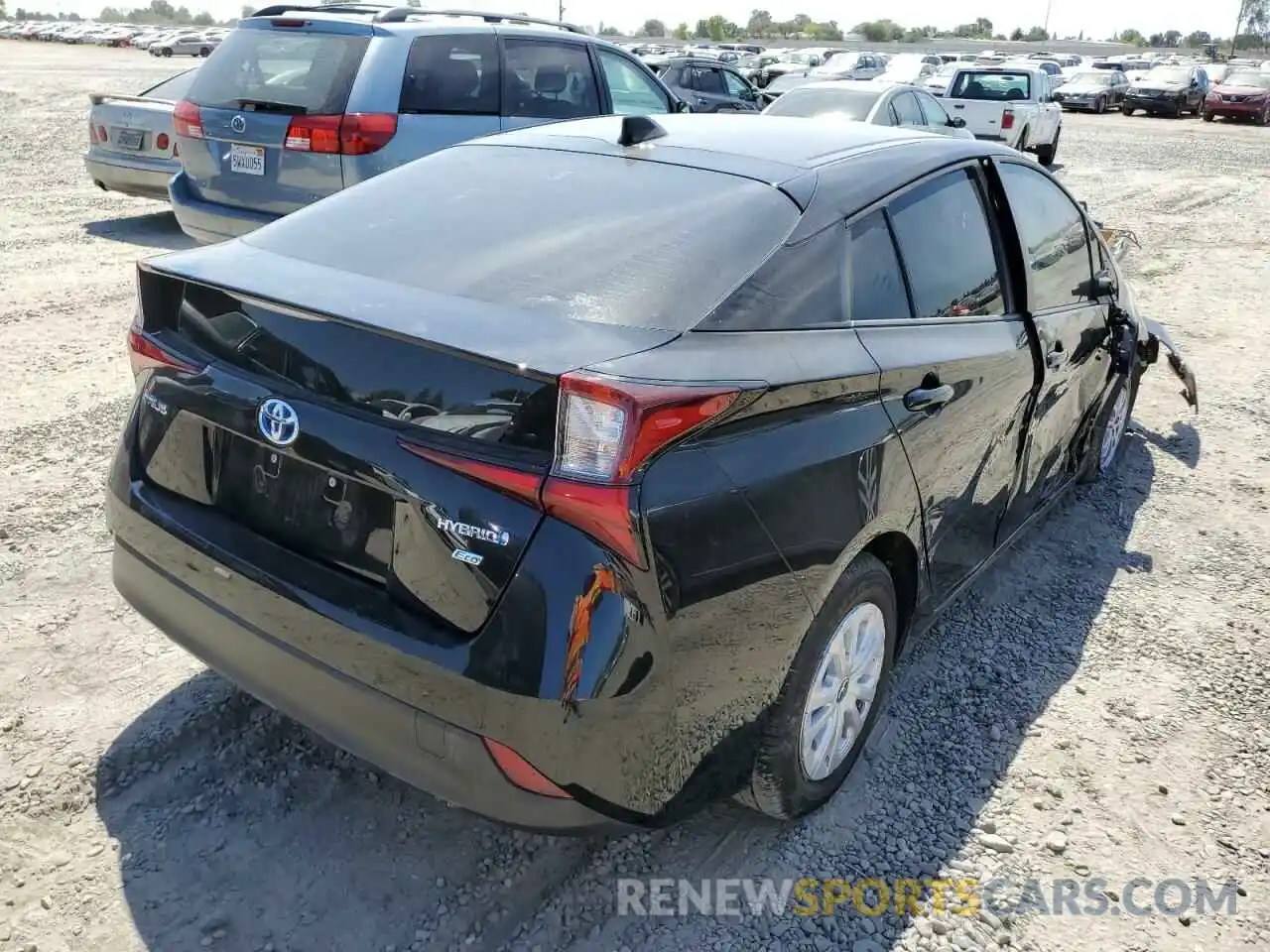 4 Photograph of a damaged car JTDKAMFU5N3172408 TOYOTA PRIUS NIGH 2022