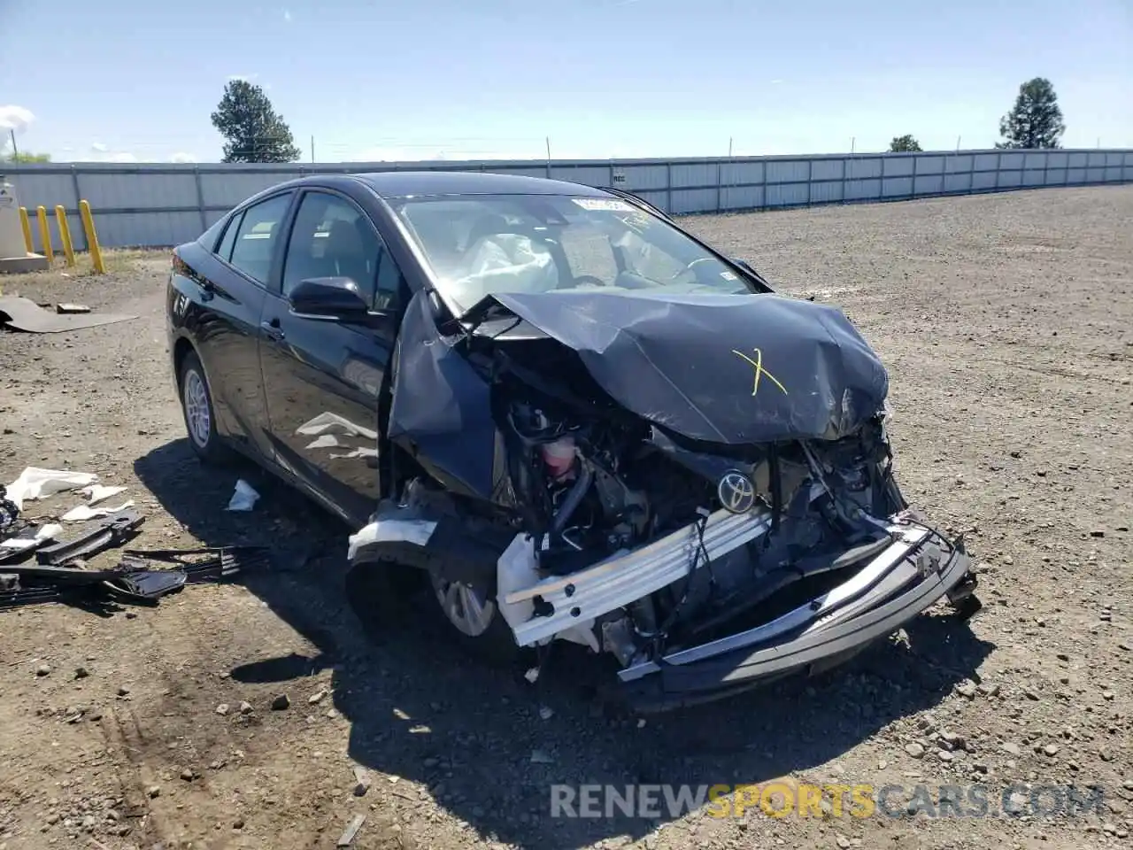 1 Photograph of a damaged car JTDKAMFU6N3154855 TOYOTA PRIUS NIGH 2022