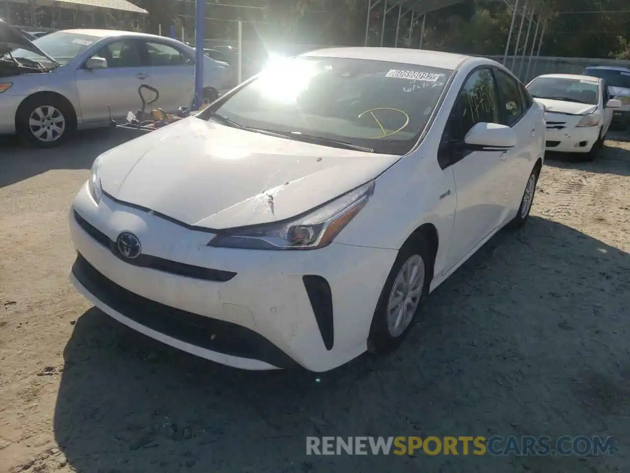 2 Photograph of a damaged car JTDKAMFU6N3159988 TOYOTA PRIUS NIGH 2022