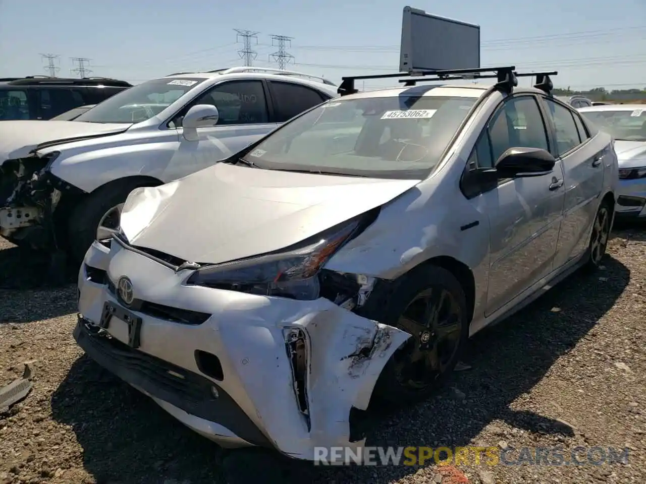 2 Photograph of a damaged car JTDKAMFU6N3168769 TOYOTA PRIUS NIGH 2022