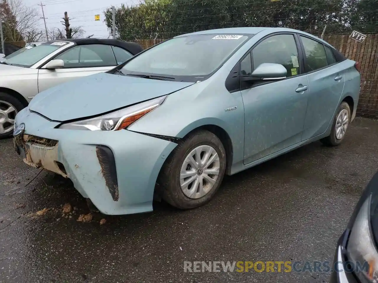 1 Photograph of a damaged car JTDKAMFU6N3178203 TOYOTA PRIUS NIGH 2022