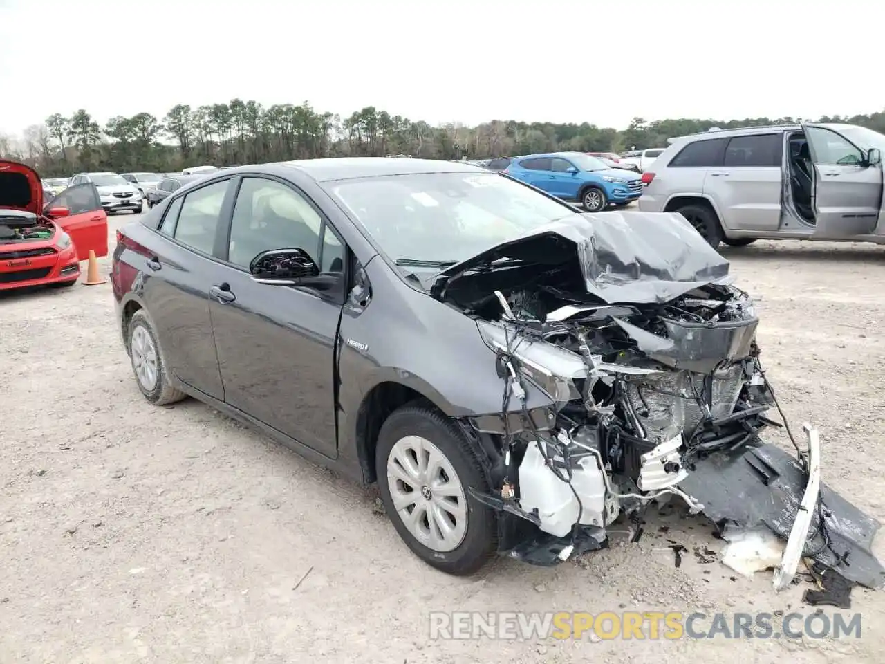 1 Photograph of a damaged car JTDKAMFU7N3154055 TOYOTA PRIUS NIGH 2022