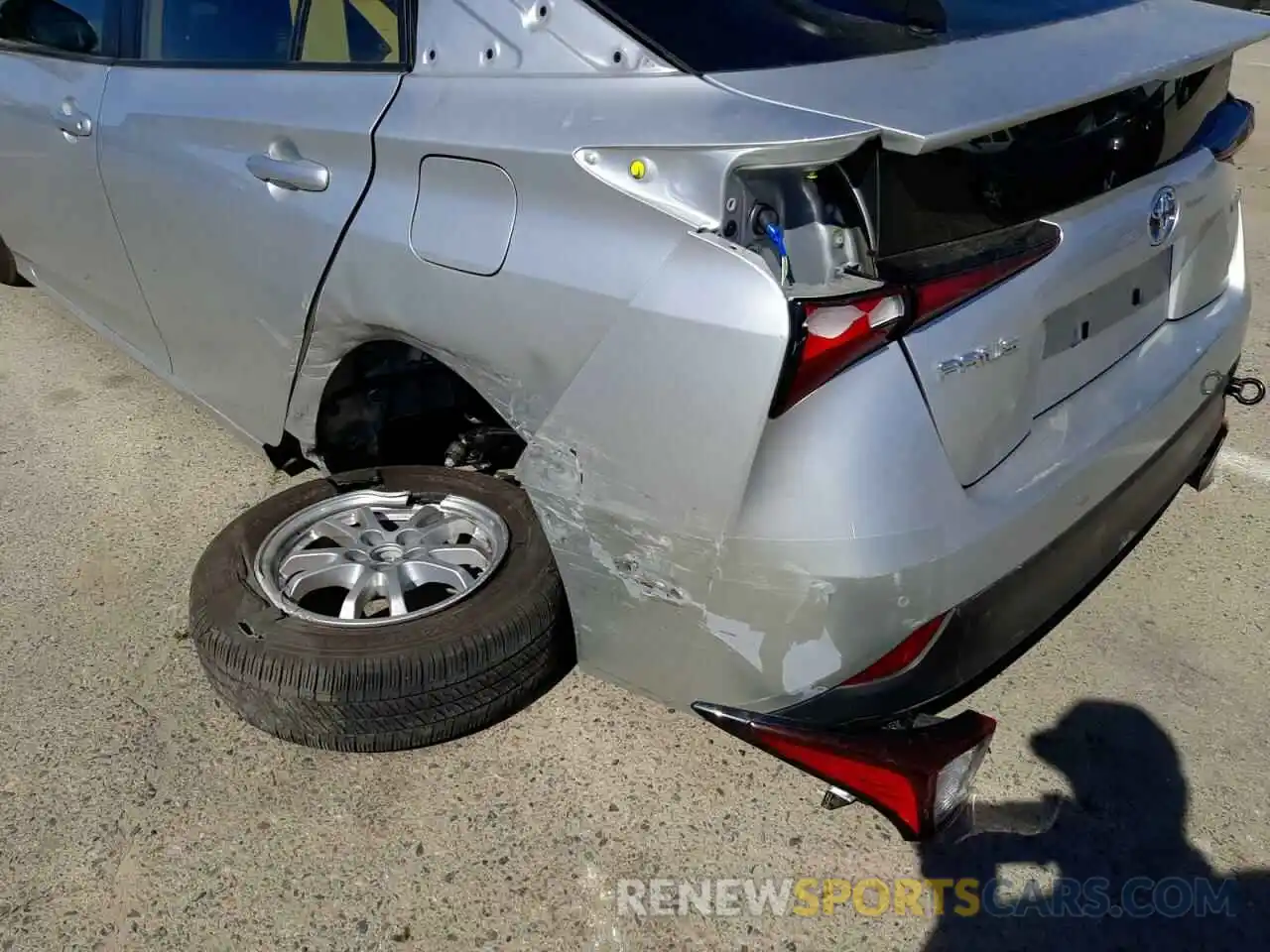 9 Photograph of a damaged car JTDKAMFU7N3156629 TOYOTA PRIUS NIGH 2022