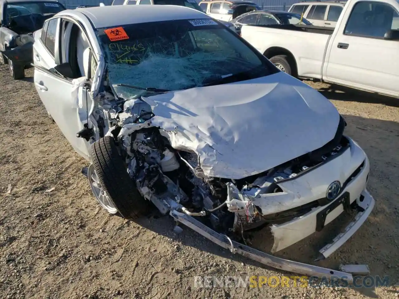 1 Photograph of a damaged car JTDKAMFU7N3164827 TOYOTA PRIUS NIGH 2022