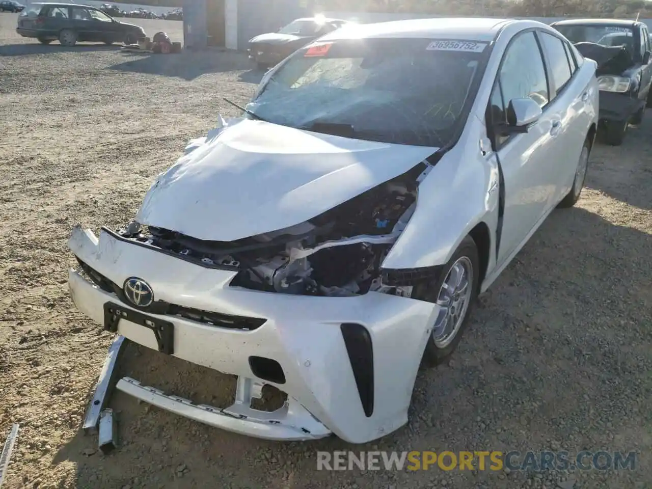 2 Photograph of a damaged car JTDKAMFU7N3164827 TOYOTA PRIUS NIGH 2022