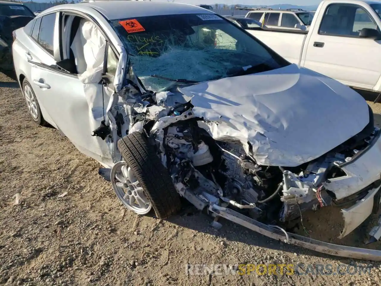 9 Photograph of a damaged car JTDKAMFU7N3164827 TOYOTA PRIUS NIGH 2022