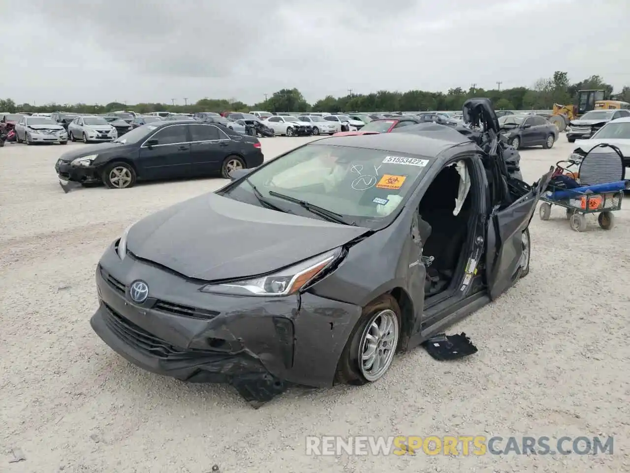 2 Photograph of a damaged car JTDKAMFU7N3173382 TOYOTA PRIUS NIGH 2022