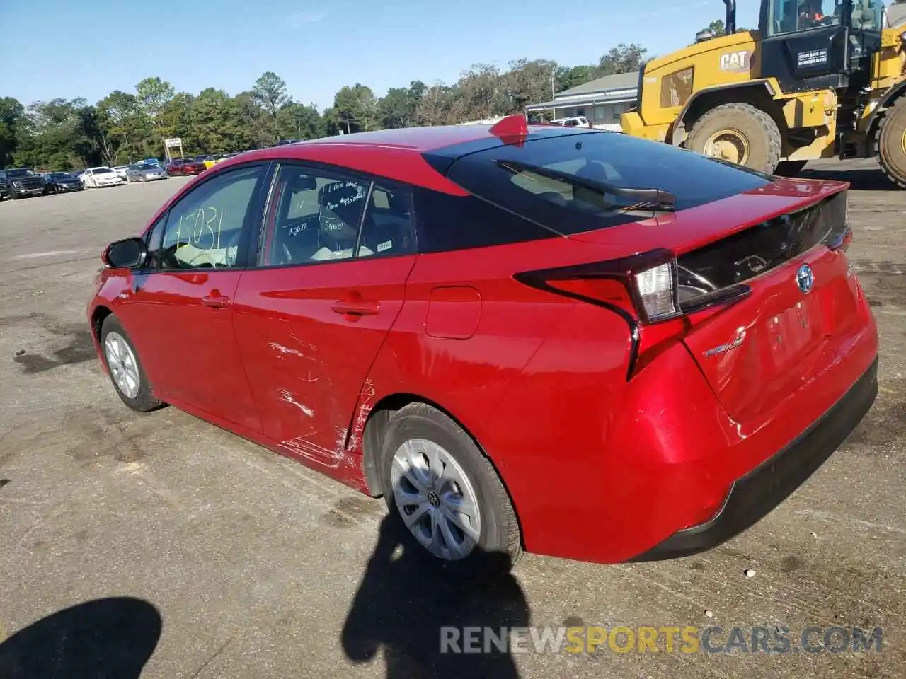 3 Photograph of a damaged car JTDKAMFU8N3164206 TOYOTA PRIUS NIGH 2022