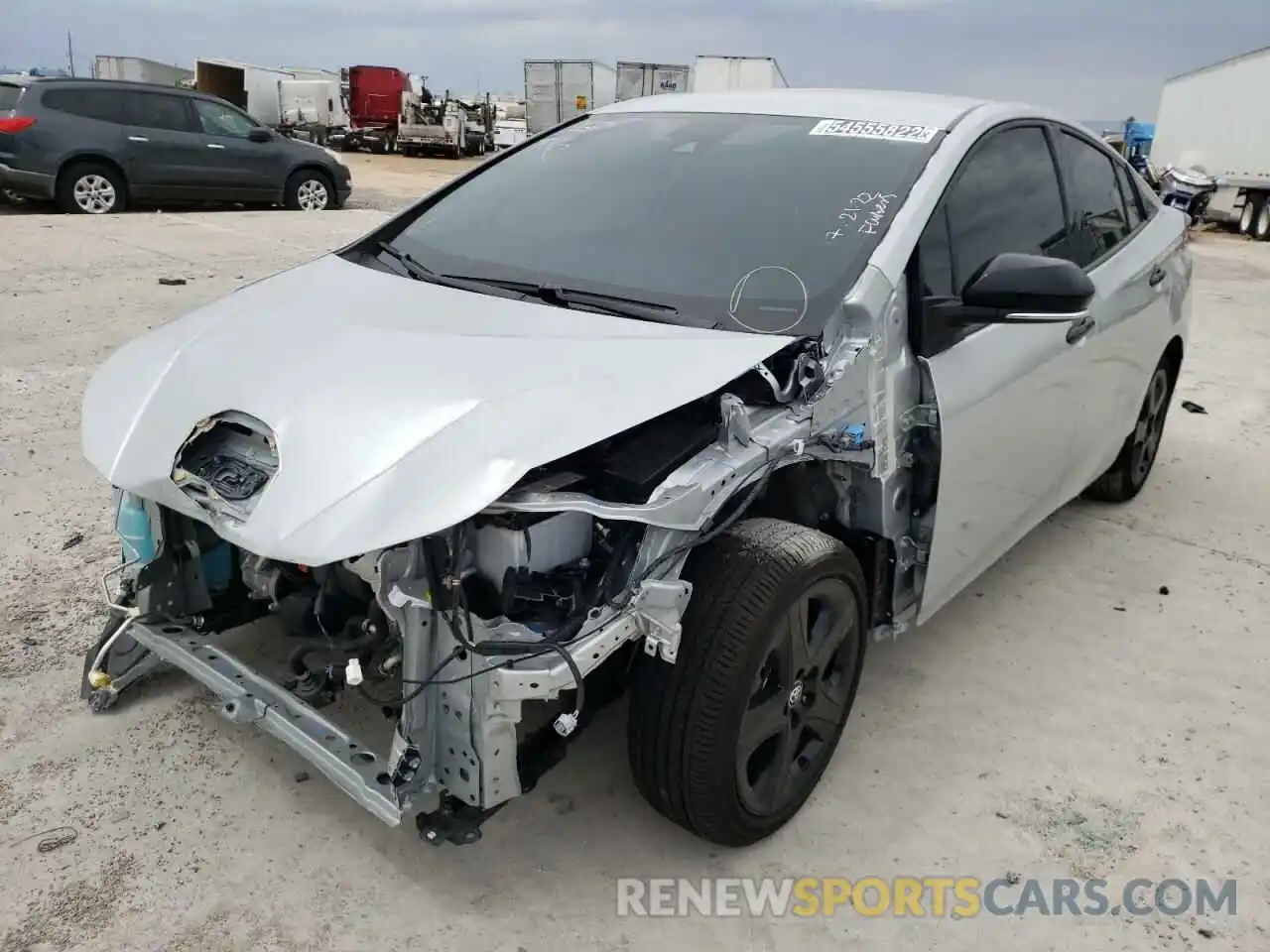 2 Photograph of a damaged car JTDKAMFU8N3166473 TOYOTA PRIUS NIGH 2022