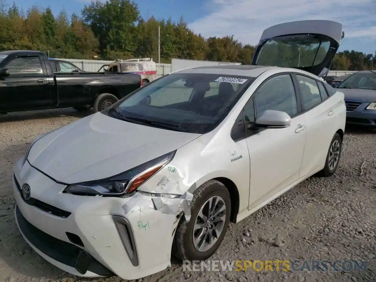 2 Photograph of a damaged car JTDKAMFU9N3158303 TOYOTA PRIUS NIGH 2022