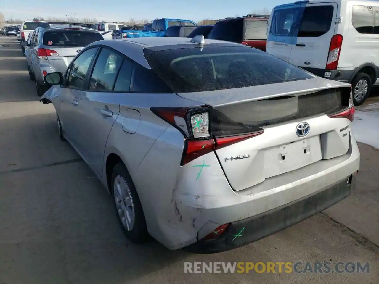 3 Photograph of a damaged car JTDKAMFU9N3159421 TOYOTA PRIUS NIGH 2022